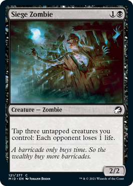 Siege Zombie - Innistrad Midnight Hunt Spoiler