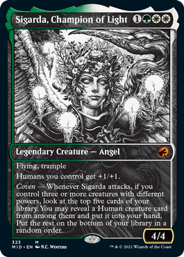 Sigarda, Champion of Light (Variant) - Innistrad Midnight Hunt Spoiler