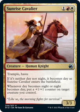 Sunrise Cavalier - Innistrad Midnight Hunt Spoiler