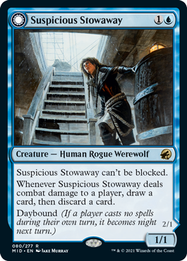 Suspicious Stowaway - Innistrad Midnight Hunt Spoiler