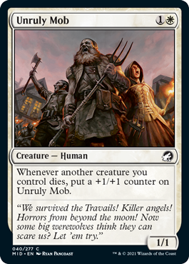 Unruly Mob - Innistrad Midnight Hunt Commander Spoiler