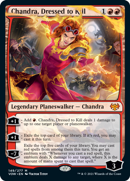 Chandra, Dressed to Kill - Innistrad Crimson Vow Spoiler