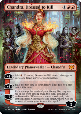 Chandra, Dressed to Kill (Variant) - Innistrad Crimson Vow Spoiler