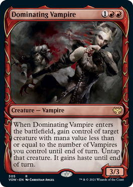 Dominating Vampire (Variant) - Innistrad Crimson Vow Spoiler