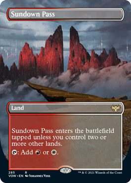 Sundown Pass (Variant) - Innistrad Crimson Vow Spoiler