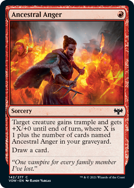 Ancestral Anger - Innistrad Crimson Vow Spoiler