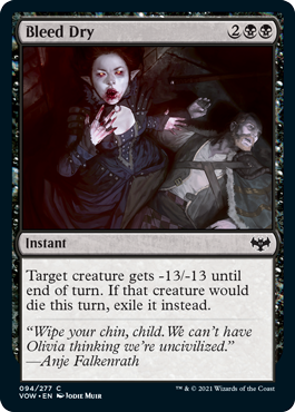 Bleed Dry - Innistrad Crimson Vow Spoiler