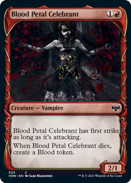Blood Petal Celebrant (Variant) - Innistrad Crimson Vow Spoiler