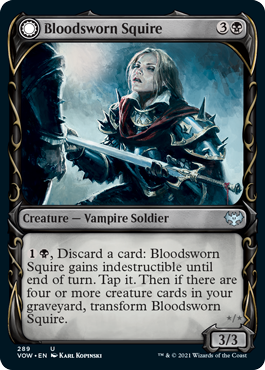 Bloodsworn Squire (Variant) - Innistrad Crimson Vow Spoiler