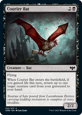 Courier Bat - Innistrad Crimson Vow Spoiler