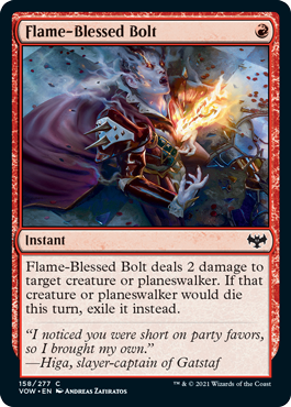 Flame-Blessed Bolt - Innistrad Crimson Vow Spoiler