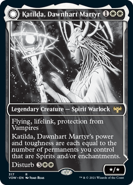 Katilda, Dawnhart Martyr (Variant) - Innistrad Crimson Vow Spoiler