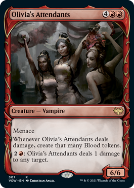 Olivia's Attendants (Variant) - Innistrad Crimson Vow Spoiler