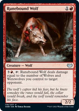 Runebound Wolf - Innistrad Crimson Vow Spoiler