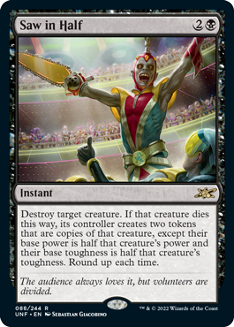 Saw in Half - Unfinity Spoiler