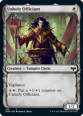 Unholy Officiant (Variant) - Innistrad Crimson Vow Spoiler