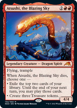 Atsushi, the Blazing Sky - Kamigawa Neon Dynasty Spoiler