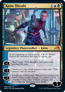 Kaito Shizuki Planeswalker - Kamigawa Neon Dynasty Spoiler