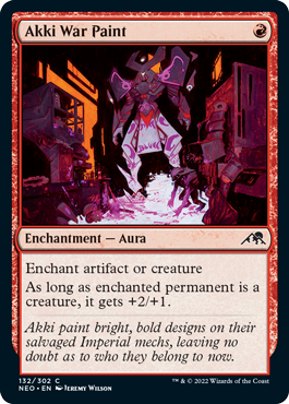 Akki War Paint - Kamigawa Neon Dynasty Spoiler