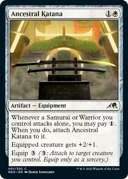 Ancestral Katana - Kamigawa Neon Dynasty Spoiler