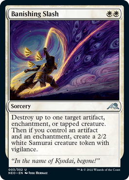 Banishing Slash - Kamigawa Neon Dynasty Spoiler