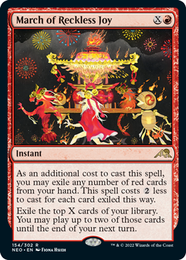 March of Reckless Joy - Kamigawa Neon Dynasty Spoiler