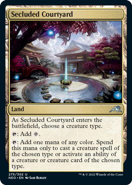 Secluded Courtyard - Kamigawa Neon Dynasty Spoiler