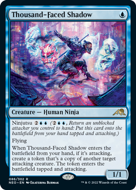 Thousand-Faced Shadow - Kamigawa Neon Dynasty Spoiler