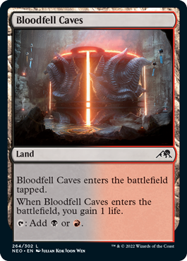 Bloodfell Caves - Kamigawa Neon Dynasty Spoiler