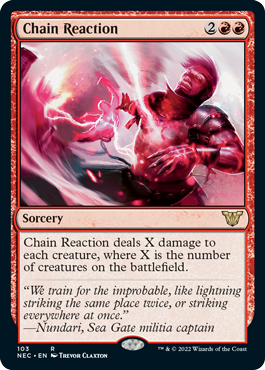 Chain Reaction - Kamigawa Neon Dynasty Commander Spoiler