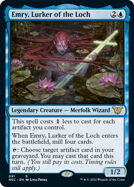 Emry, Lurker of the Loch - Kamigawa Neon Dynasty Commander Spoiler