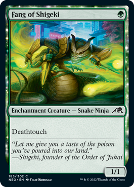 Fang of Shigeki - Kamigawa Neon Dynasty Spoiler