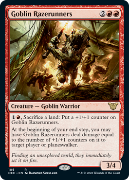 Goblin Razerunners - Kamigawa Neon Dynasty Commander Spoiler