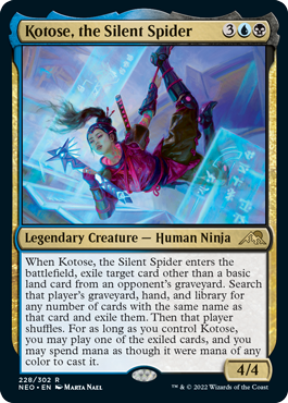 Kotose, the Silent Spider - Kamigawa Neon Dynasty Spoiler