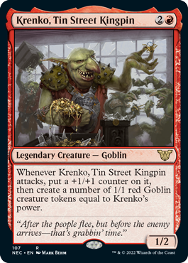 Krenko, Tin Street Kingpin - Kamigawa Neon Dynasty Commander Spoiler