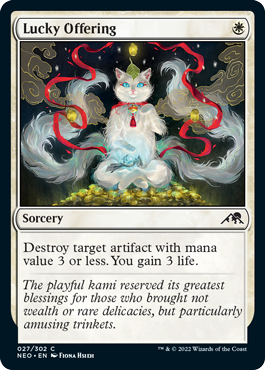 Lucky Offering - Kamigawa Neon Dynasty Spoiler