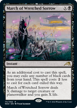 March of Wretched Sorrow - Kamigawa Neon Dynasty Spoiler