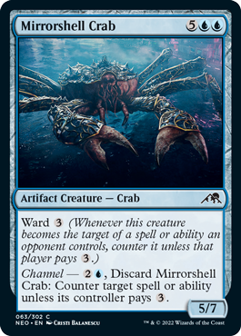 Mirrorshell Crab - Kamigawa Neon Dynasty Spoiler