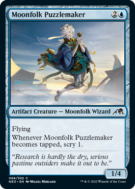 Moonfolk Puzzlemaker - Kamigawa Neon Dynasty Spoiler