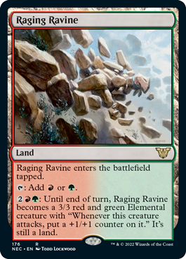 Raging Ravine - Kamigawa Neon Dynasty Commander Spoiler