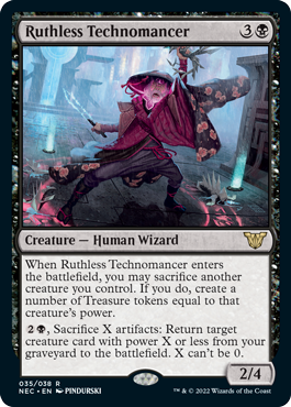 Ruthless Technomancer - Kamigawa Neon Dynasty Spoiler