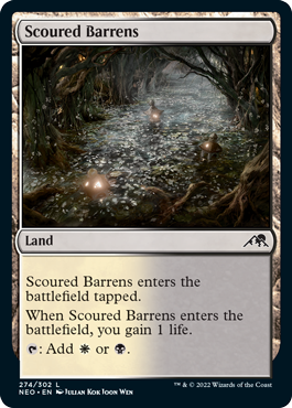 Scoured Barrens - Kamigawa Neon Dynasty Spoiler