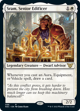 Sram, Senior Edificer - Kamigawa Neon Dynasty Commander Spoiler