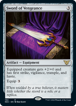 Sword of Vengeance - Kamigawa Neon Dynasty Commander Spoiler