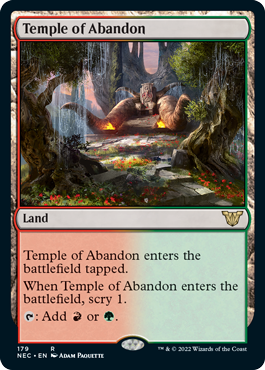 Temple of Abandon - Kamigawa Neon Dynasty Commander Spoiler