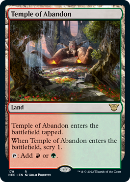 Temple of Abandon - Kamigawa Neon Dynasty Commander Spoiler