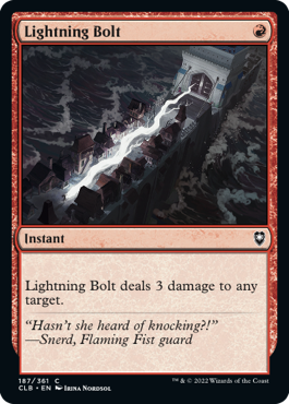 Lightning Bolt - Commander Legends Battle for Baldur's Gate Spoiler