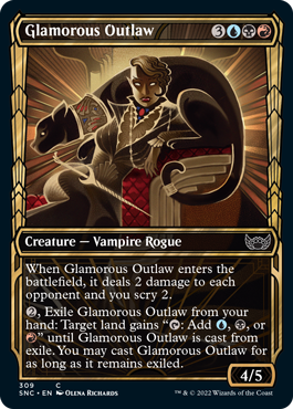 Glamorous Outlaw (Variant) - Streets of New Capenna Spoiler