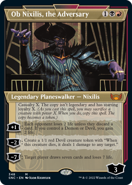 Ob Nixilis, the Adversary (Variant) 3 - Streets of New Capenna Spoiler