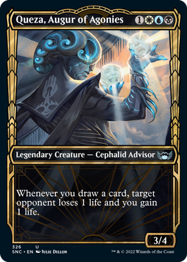 Queza, Augur of Agonies (Variant) - Streets of New Capenna Spoiler